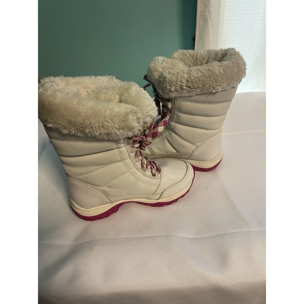 Quest Winter White Thinilate boots Kids‎ Size 3 Bin3
